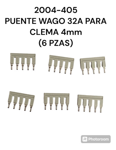 2004-405 Puente 32a ( Para Clema 4mm Wago) 6pzas