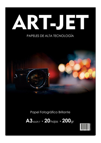 Papel Glossy Foto Fotográfico A3 200gr X 20 Hojas Art-jet