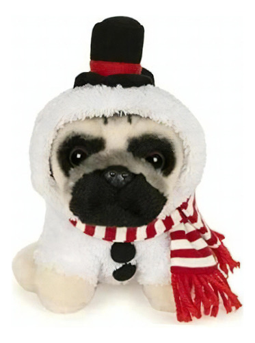 Gund Doug The Pug Snowman Holiday Perro De Peluche (12,7 Cm)