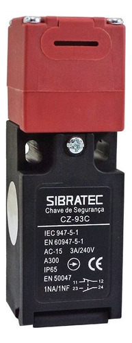 Chave De Segurança Ruptura Positiva Nr12 3a/240vca 1na+1nf Cor Preto