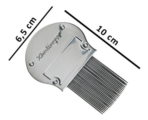 Kit 3 Un - Pente Fino Para Piolhos Aço Inox - Zhalinger