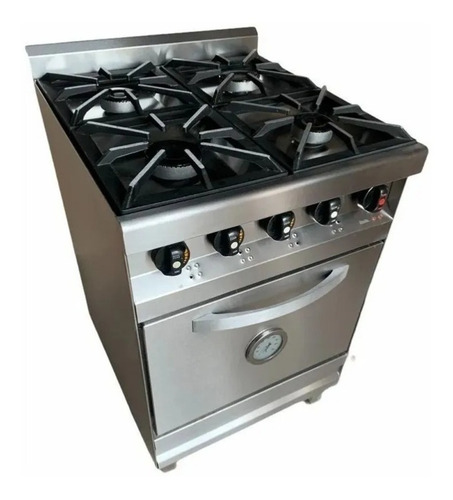 Imagen 2 de 4 de Cocina Rovesco 4 Hornallas 55 Cm Puerta Ciega R/ Fundicion
