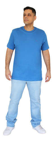 Camiseta Hering Masculina Algodão Bordado Azul 4fefa5ben