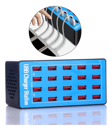 Estación De Carga Multicontacto Usb, Adaptadores Usb
