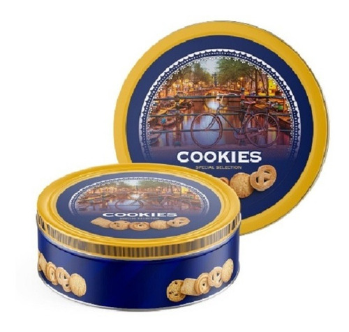 Imagen 1 de 5 de Galletitas Danesas En Lata Butter Cookies 454gr Envio Gratis