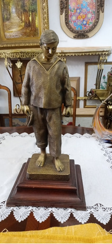 Antigua Figura No Petit 66cm  Bronce Macizo Pesado No En N32