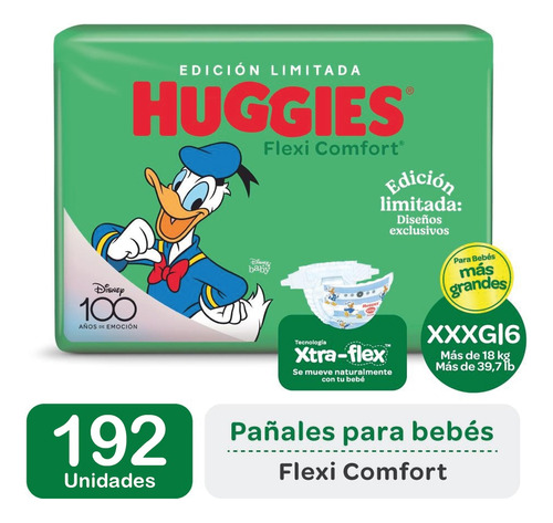 Pañales Para Bebes Huggies Flexi Comfort Pack X4