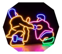 Comprar Cartel Pelea Samid Vs Viale En Neón Led Deco\u002F Original