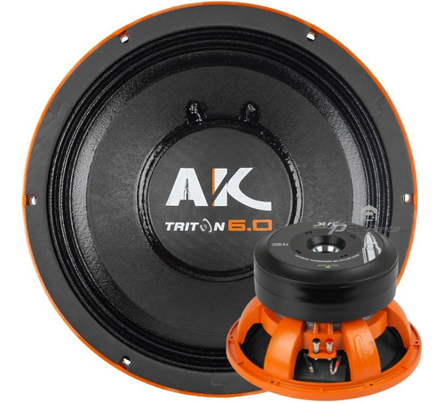 Alto Falante Woofer Triton Ak 6.0 12  3000w Rms 2 Ohms Cor Laranja