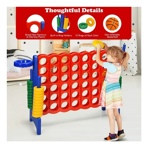 Costzon Giant 4-in-a-row, Jumbo 4 A Score Gigiant Game Hoop