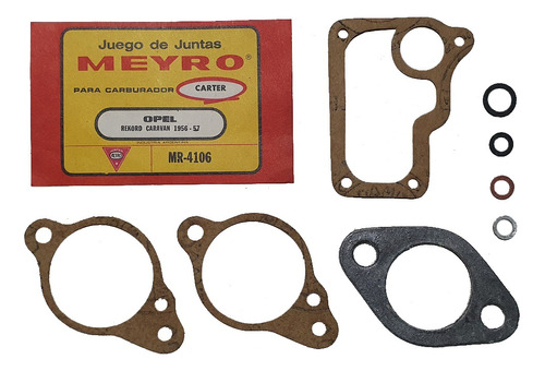 Opel 4cil 1956-57 Juego Juntas Carburador Carter