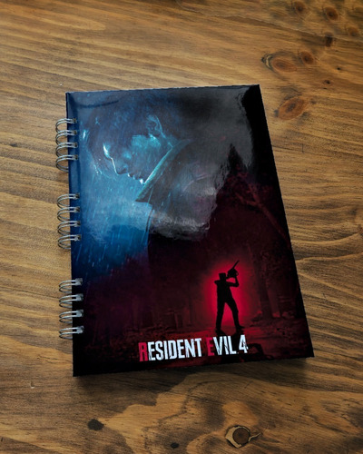 Cuaderno Resident Evil 4 Remake 100 Hs Tapa Dura + Stickers