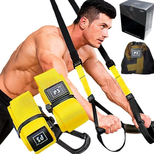 Kit Bandas Suspensión Trx P3 Pro Training Fitness Vitafit