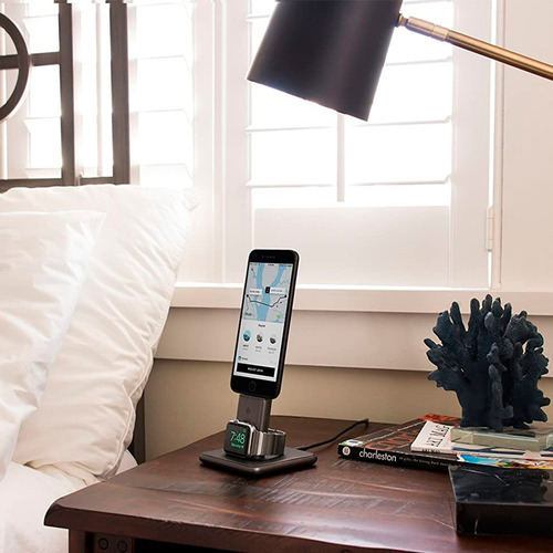 Cargador Dual Twelve South Hirise Para iPhone / Apple Watch Color Negro
