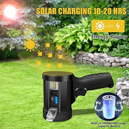Linterna De Foco 90000 Lumenes Recargable Usb/energia Solar