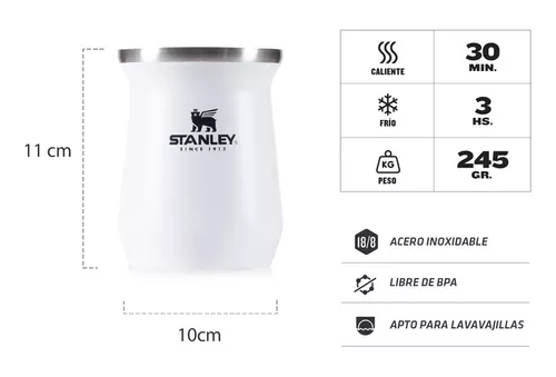 Termo Stanley 500ml - Blanco Polar - Tapón Cebador 