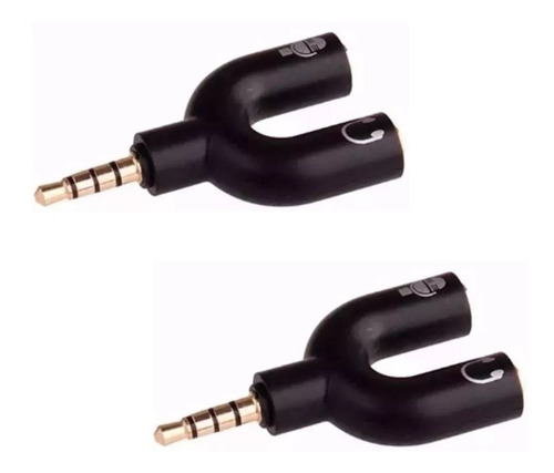 2 Adaptador Para Ligar Microfone No Celular Com Saída P/fone