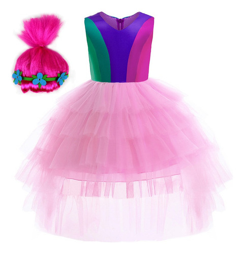 2 Disfraces De Princesa Poppy Trolls 3 Para Niñas Vestido