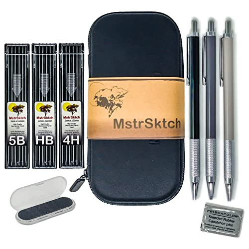 Portaminas Metálicos Mstrsktch Para Dibujo- 2mm, Con Estuche