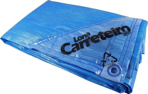 Lona Marca Carreteiro Azul Encerado Reforcada Original 4x3