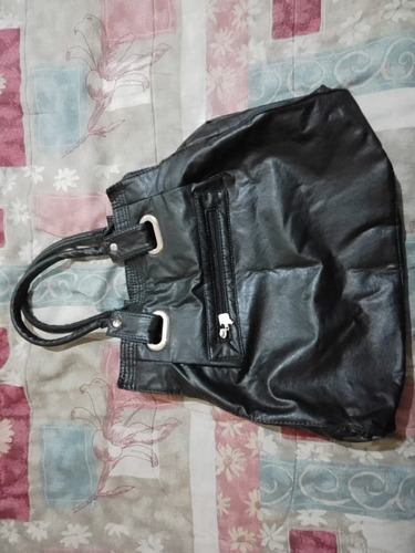 Cartera De Cuero Negro 