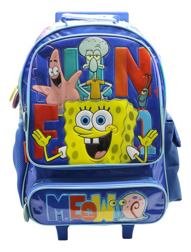 Mochila Carro Bob Esponja Fun 18 Cresko Meow