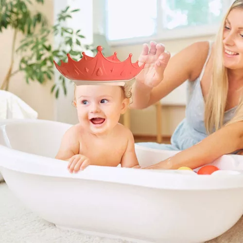 Gorro Sombrero De Baño Ducha Bebés Niños Corona Visera