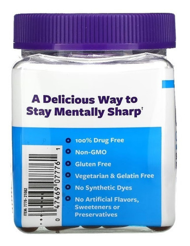 Natrol Cognium Complete Cognitivo 50 Gomitas Ponche Frutas Sabor Ponche de frutas