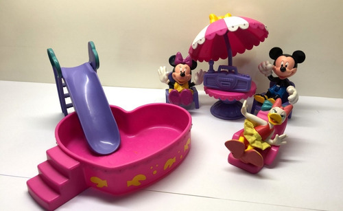 Muñecos Set Minnie Mickey Mouse Mattel Pool Party Vintage