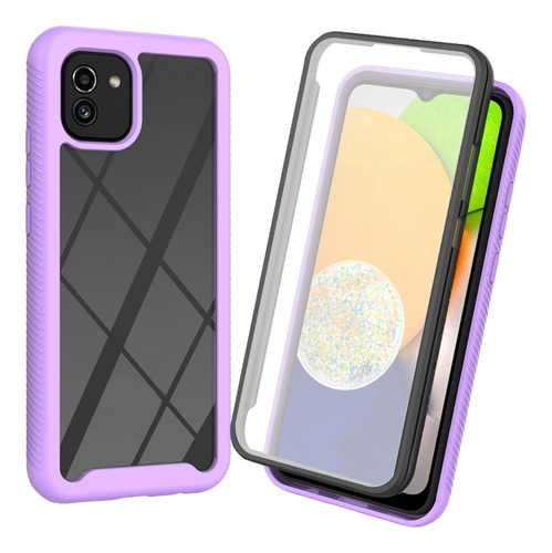 Funda Sólida Con Película Para Samsung Galaxy A03 166mm