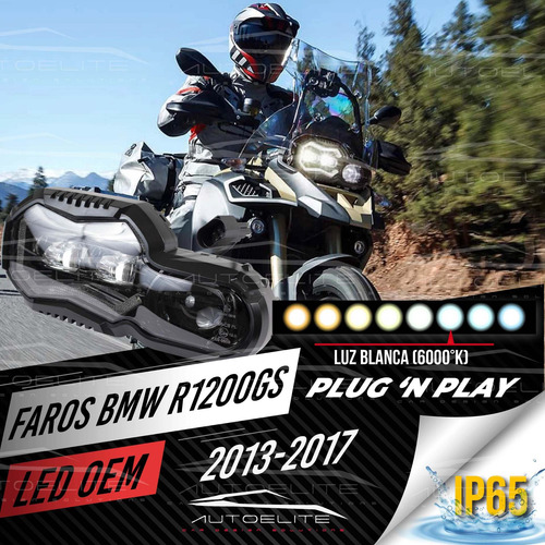 Imagen 2 de 10 de Faro Led Motocicleta Bmw Gs 700 800 Luz De Dia