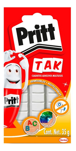 Pritt Tak Cuadritos Adhesivos Pegamento 35 Gr