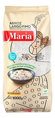 Arroz María Largo Fino X 1kg