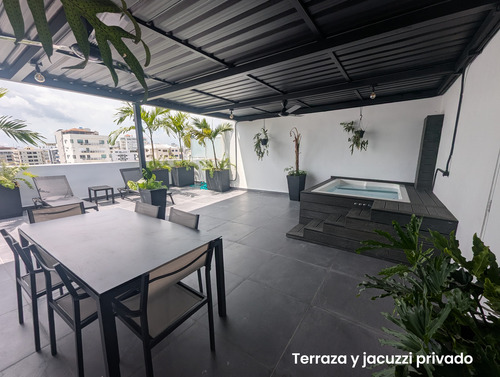 Apartamento Amueblado Con Jacuzzi En Terraza Privada Evaristo Morales
