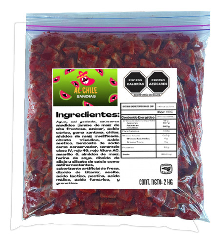 Gomitas Sandias Enchiladas - 2kg Dulce A Granel