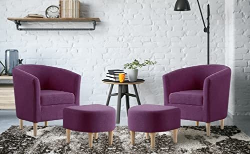 Mueble - Dazone Silla Decorativa Con Otomana, Moderno Y Cómo