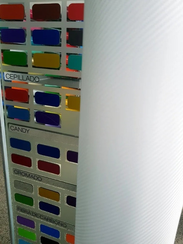 Vinilo Simil Fibra De Carbono (colores) 1.52m X 1.00 Polgraf