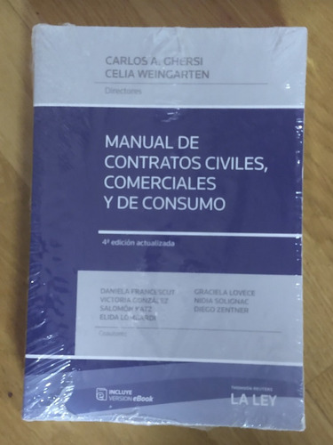 Manual De Contratos Civiles, Comerciales Y De Consumo-ghersi