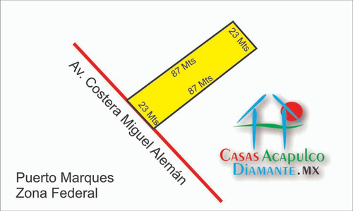 Cad Puerto Marqués. Terreno Majahua 10. Lote De Terreno Con Uso De Suelo Comercial Y De Servicios