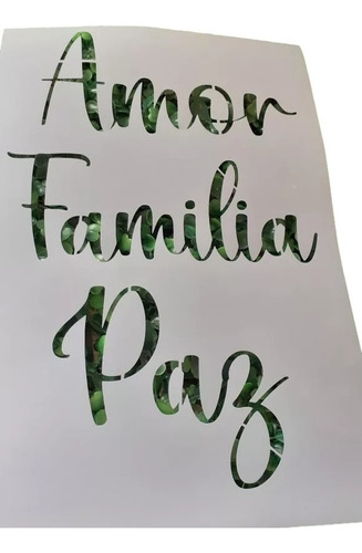 Stencil Amor Familia Paz