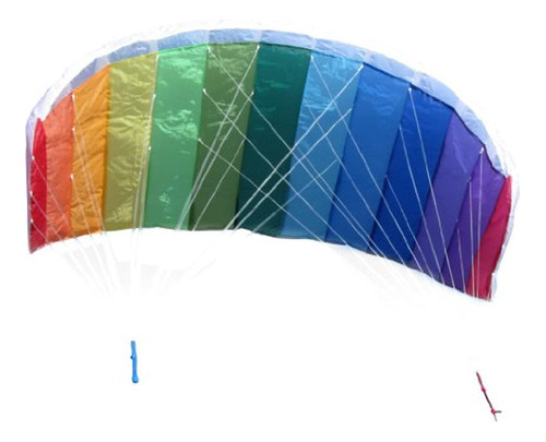 En El Breeze Rainbow 62 Inch Sport Kite Dual Line Stunt Para