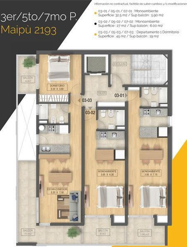 Imagen 6 de 13 de Departamento 1 Dormitorio - Maipu Y Riobamba