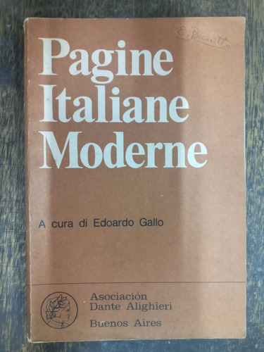 Pagine Italiane Moderne * Edoardo Gallo * Ada 1977 * 