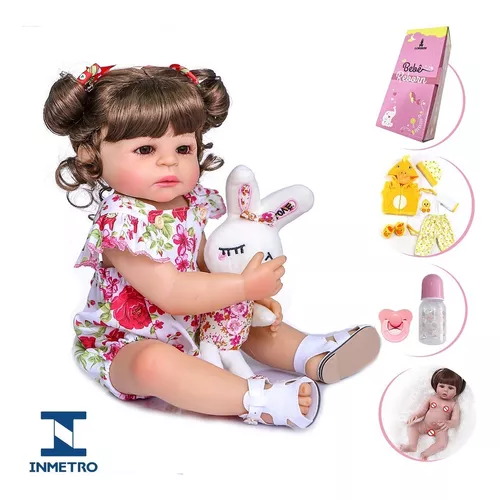 Bebê Reborn Menina Detalhes Reais Bebê Barato Com Acessórios