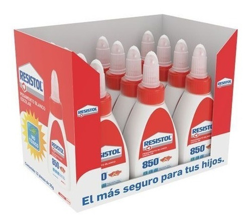 Adhesivo Liquido Resistol 850 55gr. Escolar Pack 12pz