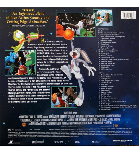 Space Jam Bugs Bunny Michael Jordan Laser Disc 1997 (Usado)