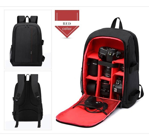 Mochila Fotografica Grande Para Dslr Canon Nikon Sony Tripe