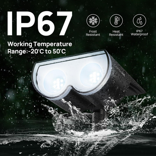 Focos Solares Para Exteriores Jardin Luz Automatica Patio Cool White 6500k
