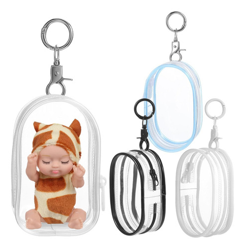 . 4 Bolsa De Exhibición Transparente Para Mini Figuras