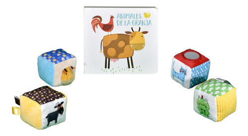 Libro Y Cubos Suaves : Animales De La Granja
